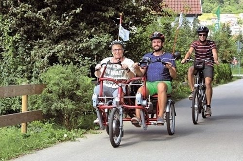 Adapted Van Raam bikes to rent in a german municipality