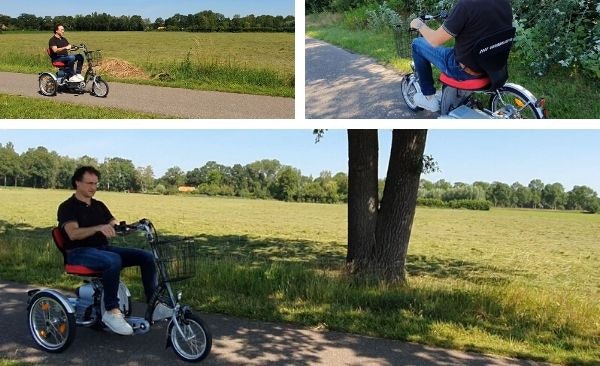 Easy Go scooter bike cycling in 3 different positions