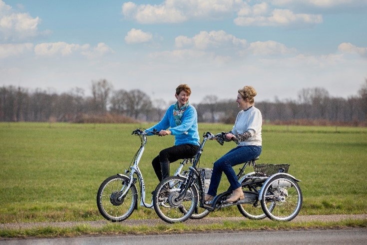 on a cycling holiday with a special needs bike