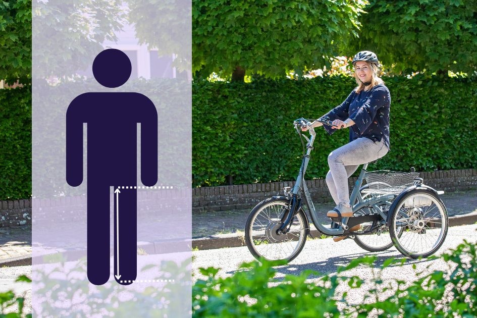 binnenbeenlengte bij aangepaste van raam fietsen