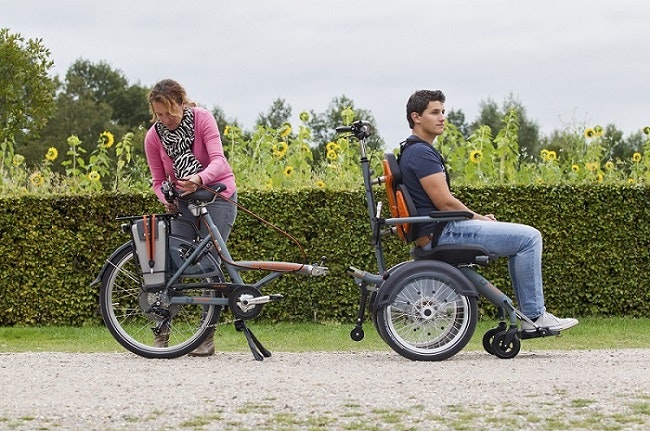 Van Raam OPair wheelchair bike detachable frame