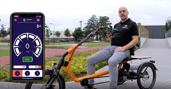 how does the van raam e-bike app work