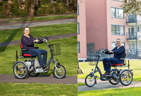 Easy Go scooter bike with and without pedaling Van Raam