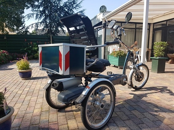homemade box for on tricycle easy rider by van raam