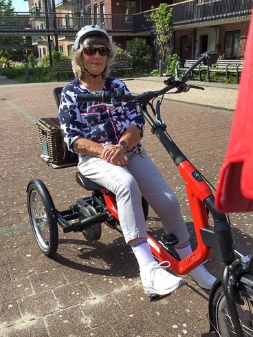 fahrrad mit 3 radern easy rider van raam mieke rolie