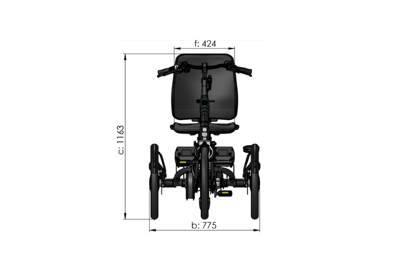 measurements van raam easy rider front