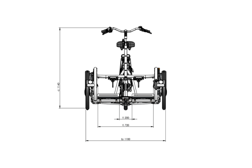 Measurements Van Raam VeloPlus front