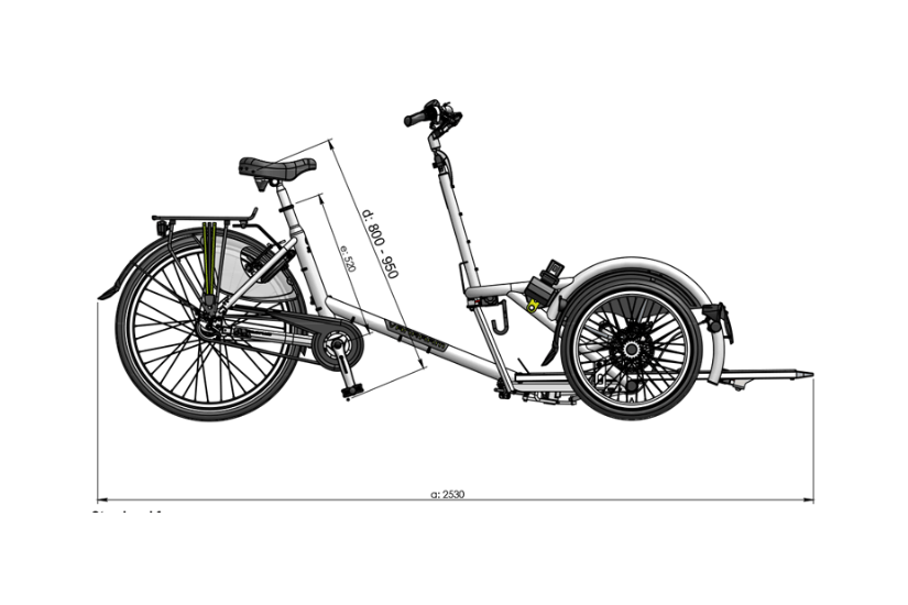 Measurements Van Raam VeloPlus side