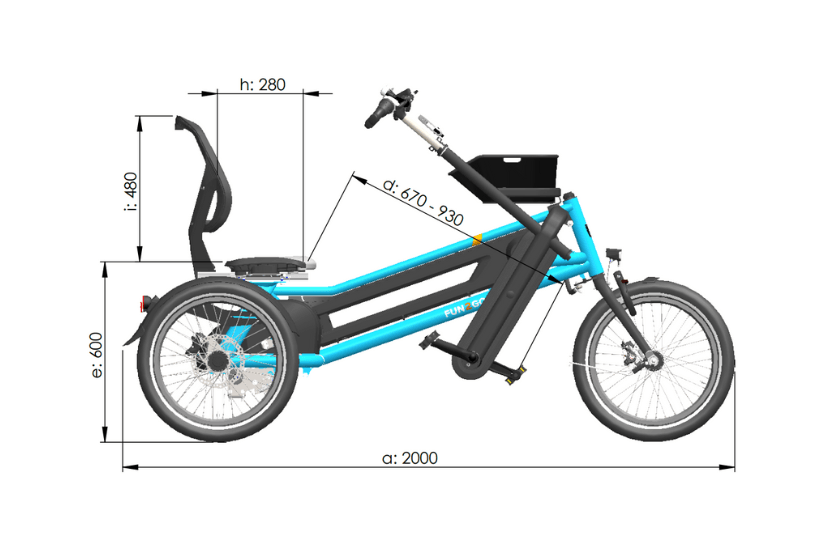 Measurements Van Raam Fun2Go side