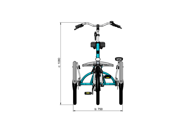 measurements Midi front - Van Raam