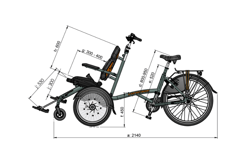 Measurements Van Raam OPair side