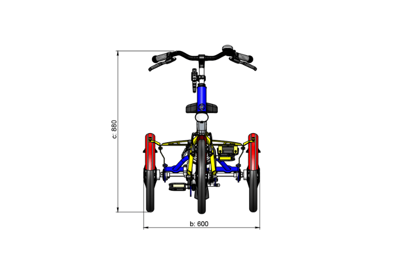 Measurements Van Raam Mini front