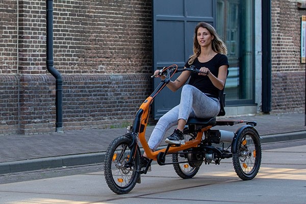 easy rider yellow orange matt tricycle