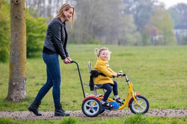 Tricycle Husky pour enfants avec barre de poussée de Van Raam