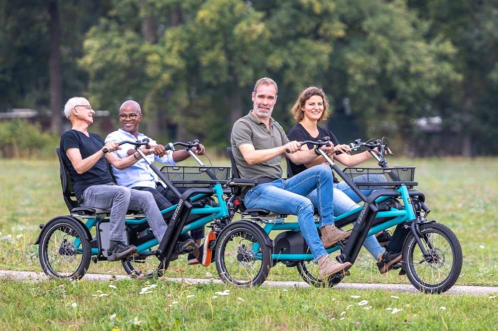 Van Raam Duo Fahrrader zum Fahrradfahren nach einem Schlaganfall