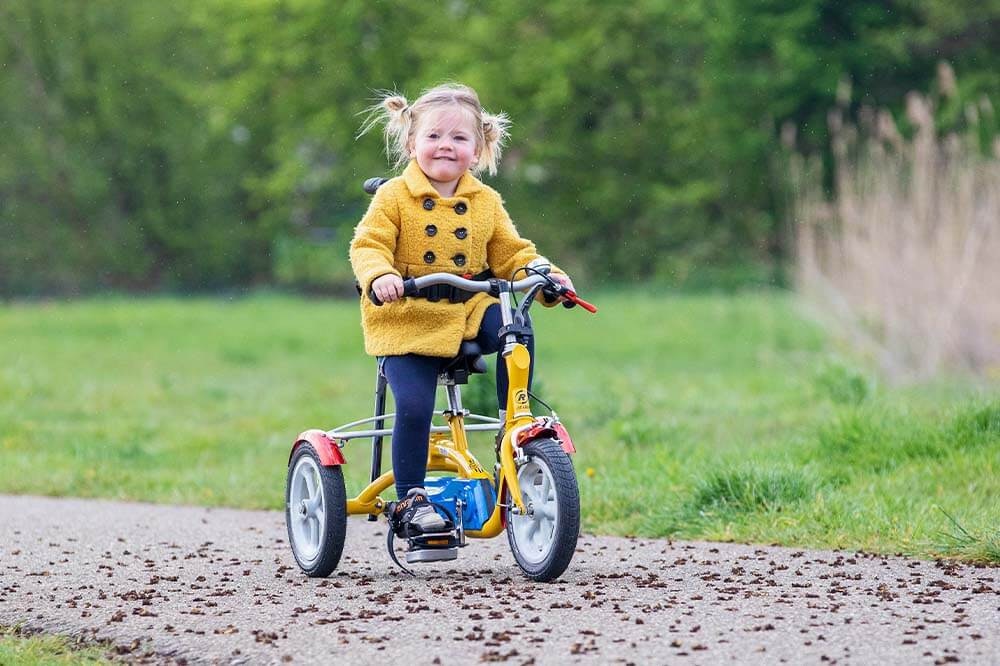 Optional foot fixation on the Van Raam Husky kids tricycle