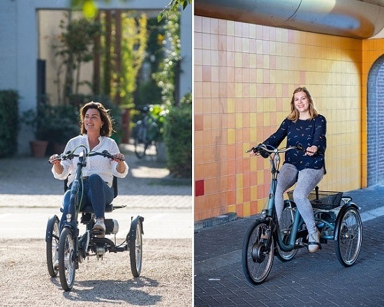 Faire du velo avec une arthrite de la hanche sur un tricycle Van Raam