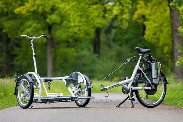 Teilbarer Rahmen Rollstuhlfahrrad VeloPlus Van Raam für rollstuhltransport