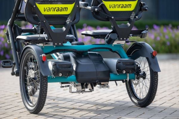 Fun2Go Parallel-Tandem mit Schaltung zwischen Doppelakkus Van Raam