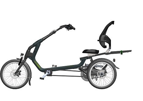 Tricycle Easy Rider avec assistance electrique aux pedales et cadre renforce