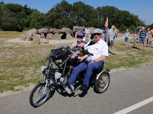 Rinus en Willy de Korte op de Fun2Go driewieltandem