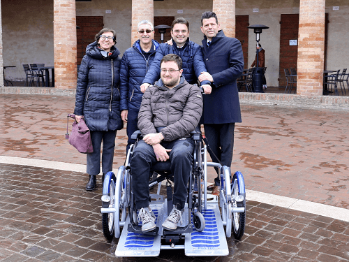 owner ProTec Ambiente with wheelchairbike VeloPlus Van Raam