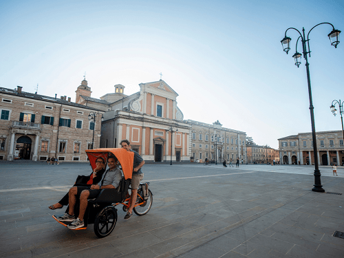 custom bike Van Raam in Italy rickshaw Chat