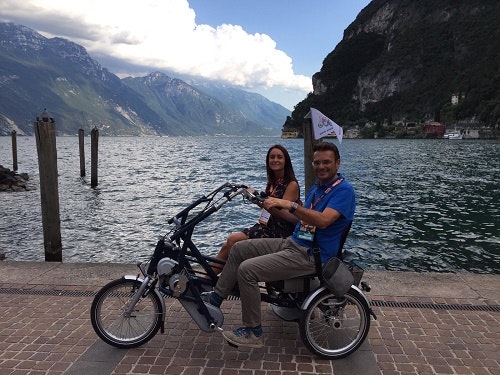 custom bike Van Raam in Italy with Fun2Go duo bike