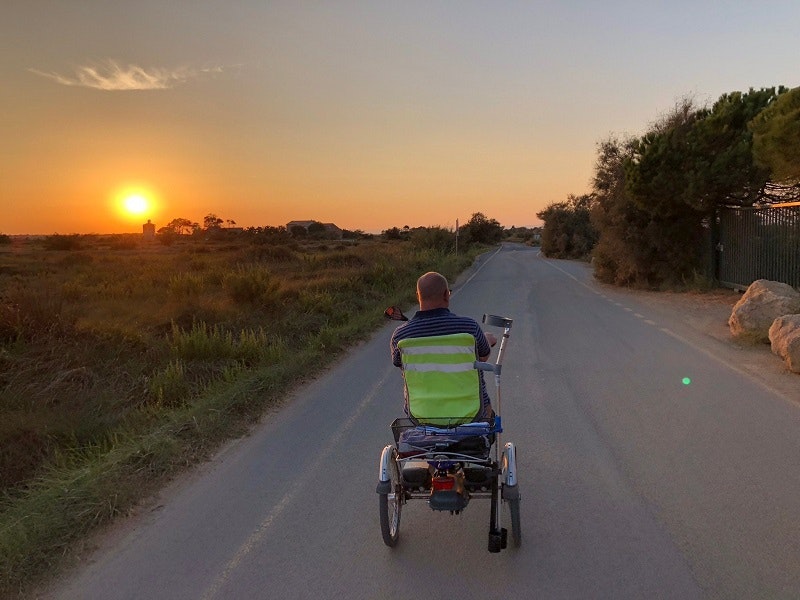 Tricycle Easy Rider on holiday in France Theo Reuvers