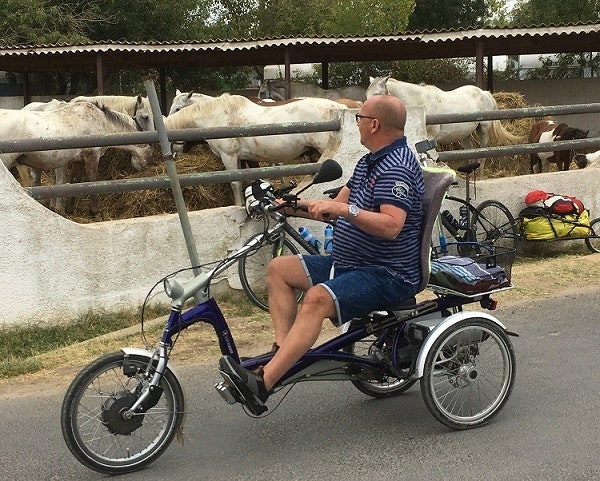 Tricycle with seat on holiday Easy Rider Theo Reuvers