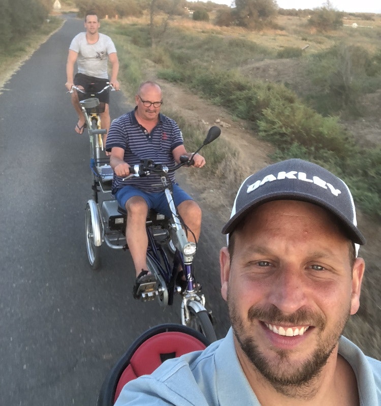 Samen fietsen in Frankrijk met Easy Rider driewieler Theo Reuvers
