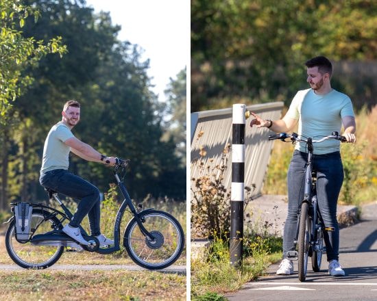 Van Raam Fahrrad mit tiefem Einstieg und Ruecktritt