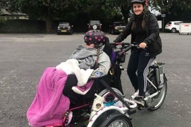 User experience wheelchair transport bike VeloPlus - Claire Huntingdon