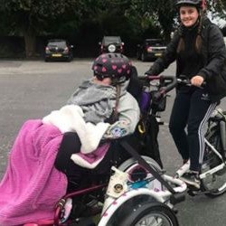 User experience wheelchair transport bike VeloPlus - Claire Huntingdon