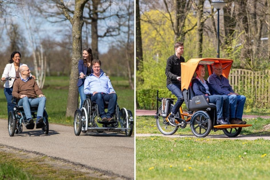 Cargo bike fietsen van Van Raam geschikt voor transport personen