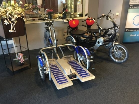 rolstoeltransportfiets VeloPlus en duofiets Fun2Go Albert Renting