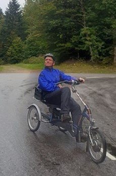 René with his Easy Rider tricycle