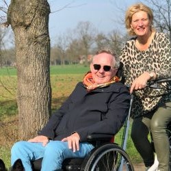 Customer experience wheelchair transport bike VeloPlus Van Raam Toon Lepoutre and Joyce Leeftink