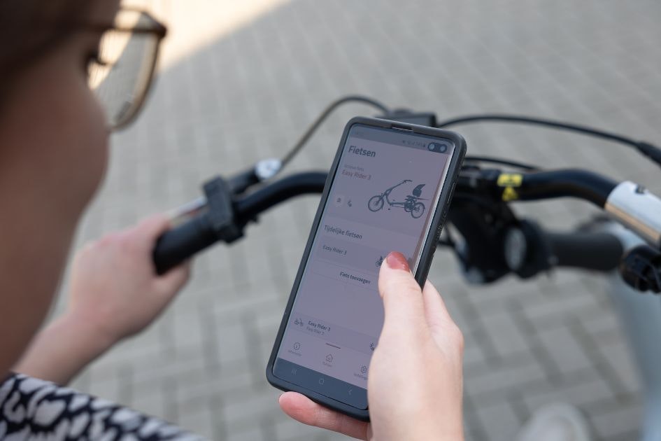 Elektrische trapondersteuning met app voor Van Raam aangepaste fiets