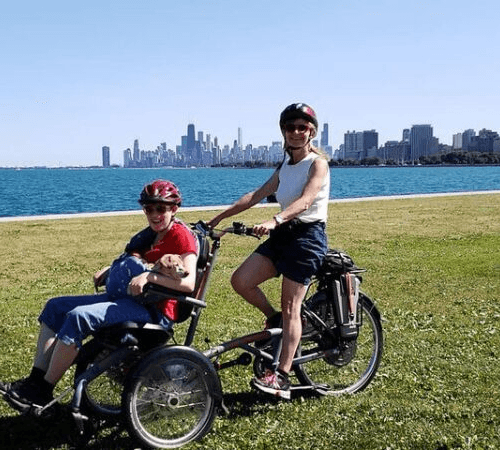 van raam opair rolstoelfiets in amerika