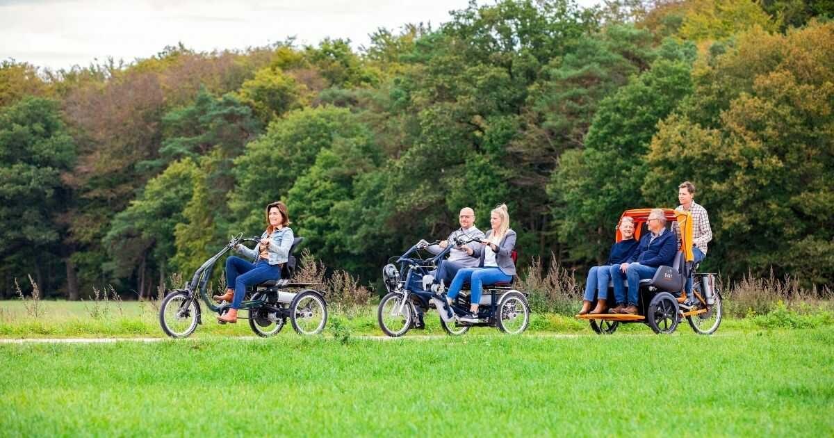 Rent adapted Van Raam bicycles in Belgium