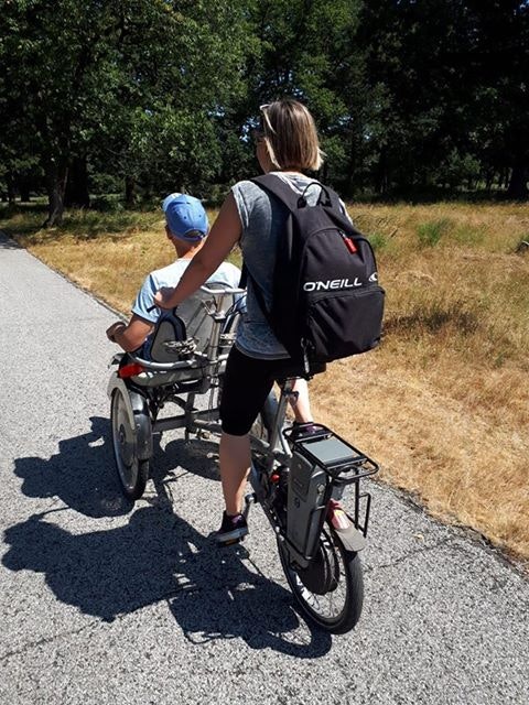 winnaar Van Raam vaderdag winactie 2018 Sanne van Zanten op OPair rolstoelfiets