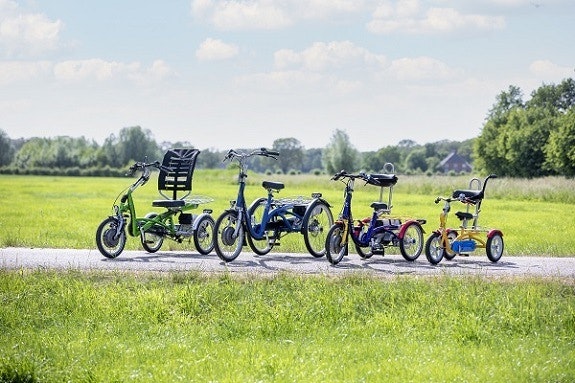 Different types of tricycles Van Raam