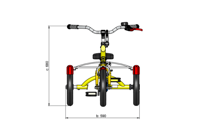 Measurements Van Raam Husky front