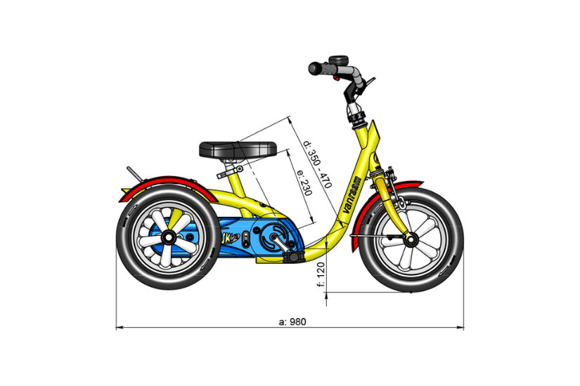 Measurements Van Raam Husky side