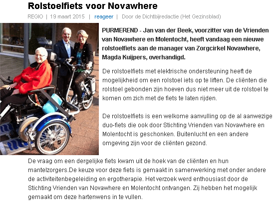 Elektrische rolstoel fiets