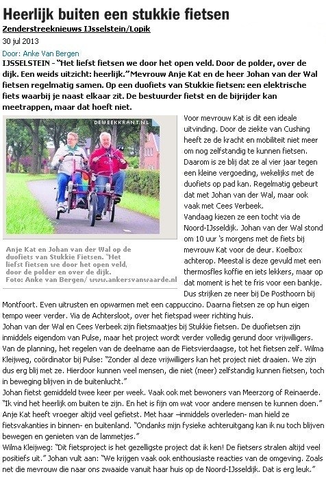 Fietsen met de ziekte van Cushing