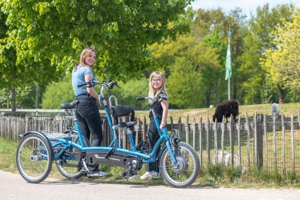 Unique riding characteristics of the Kivo Plus tricycle tandem Van Raam