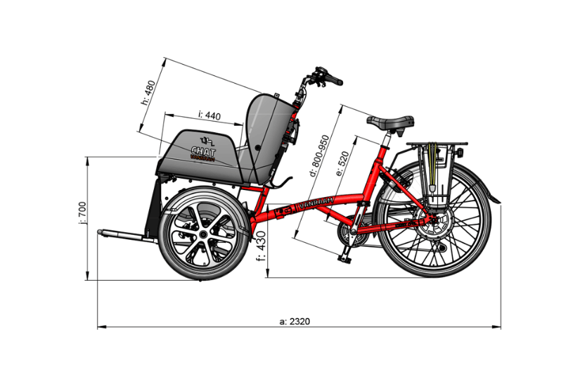 Measurements Van Raam Chat side