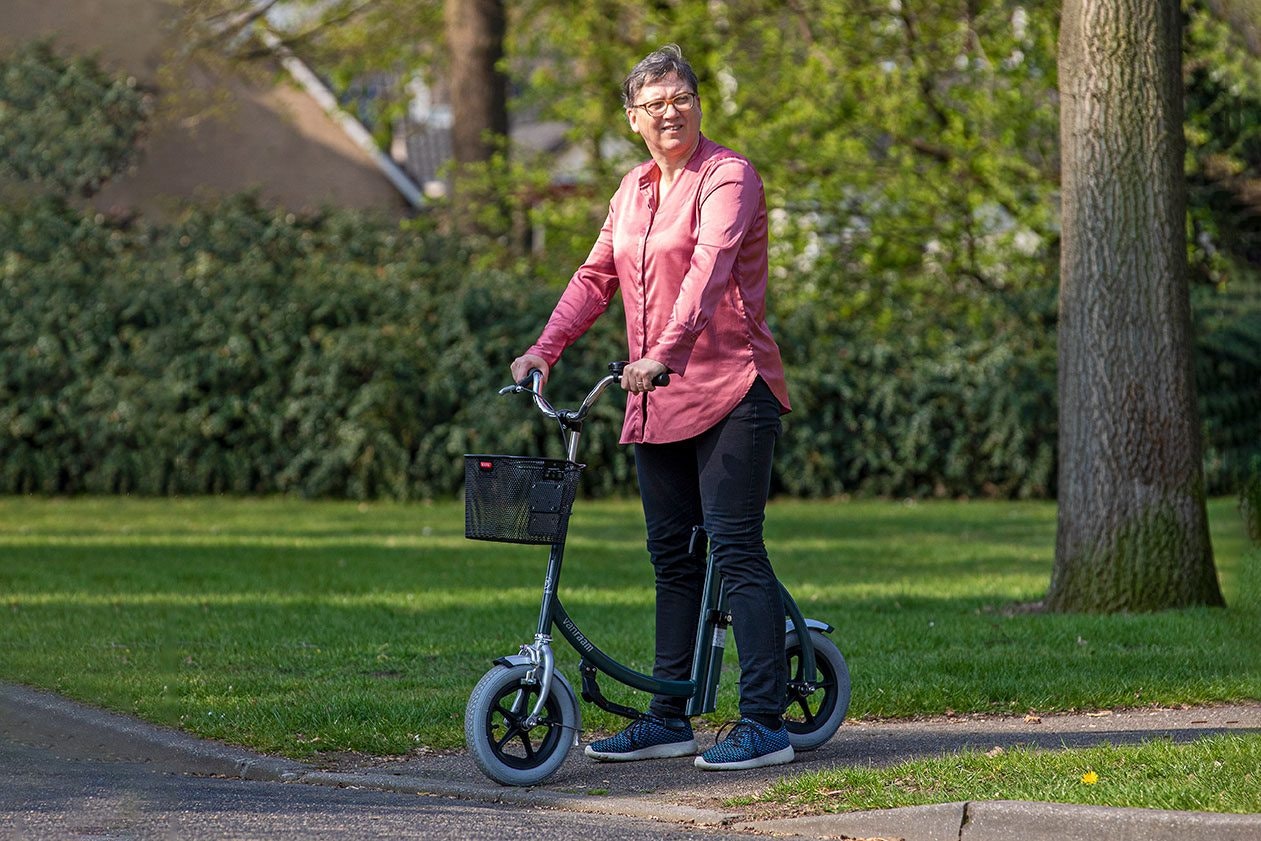 unique riding feature low entry city walking aid van raam